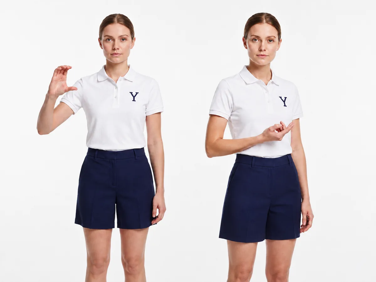 Sail trimmer in American Sign Language