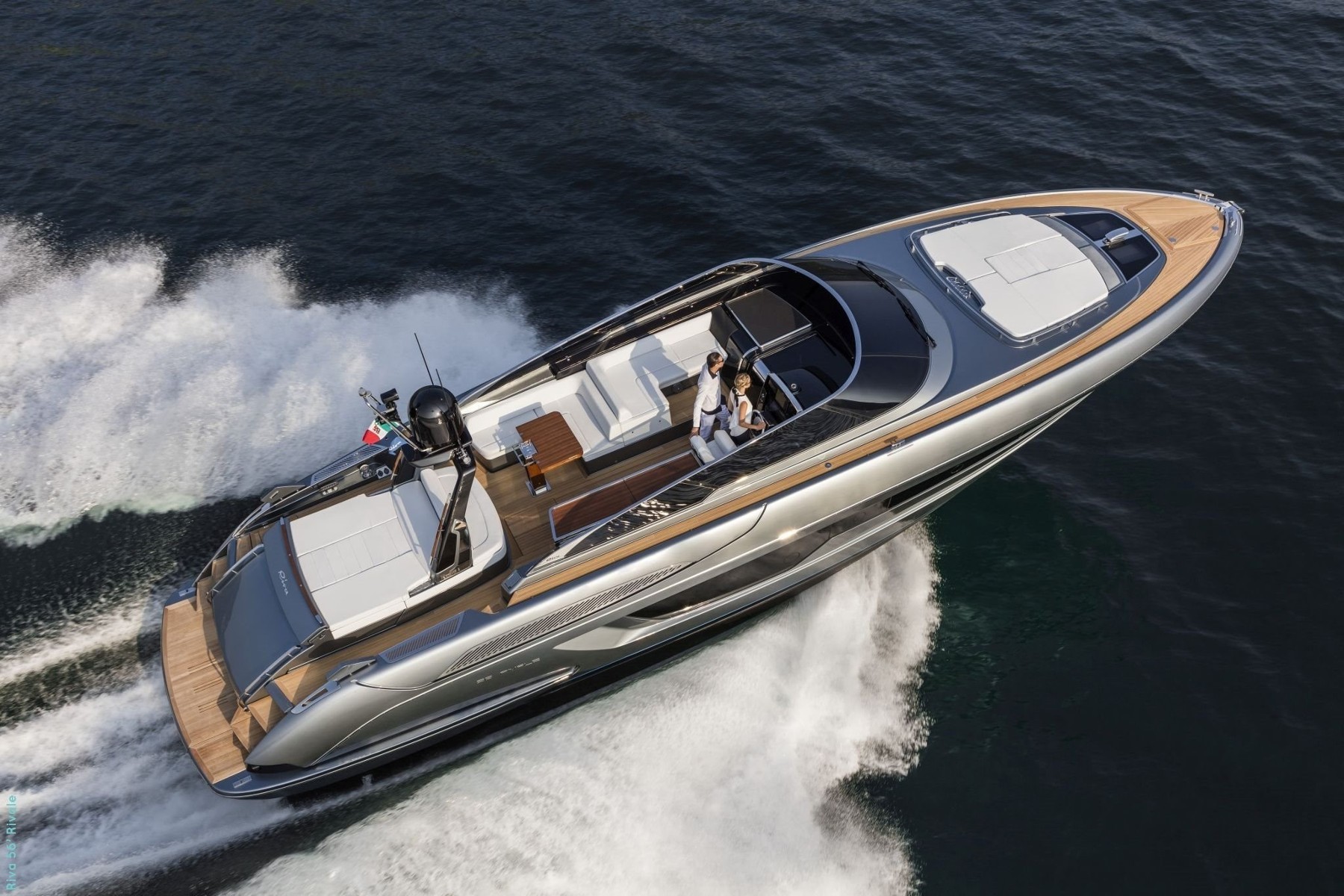 Riva yacht from above — Italian luxury and style